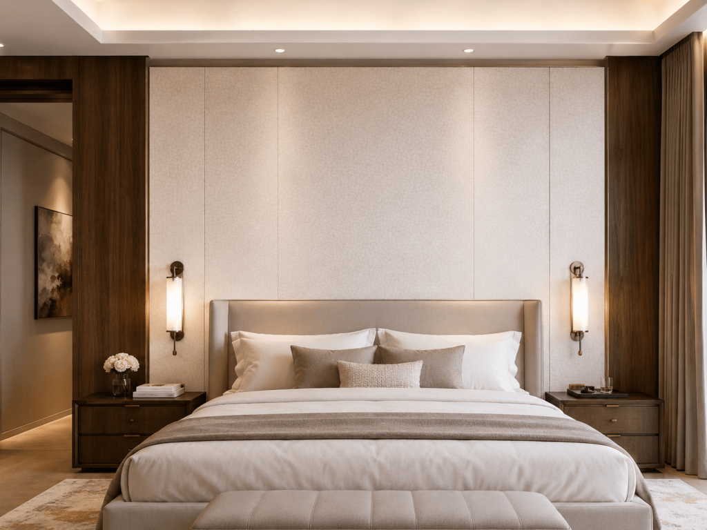 Fabric-Texture Wall Protection Panel Interior Applications