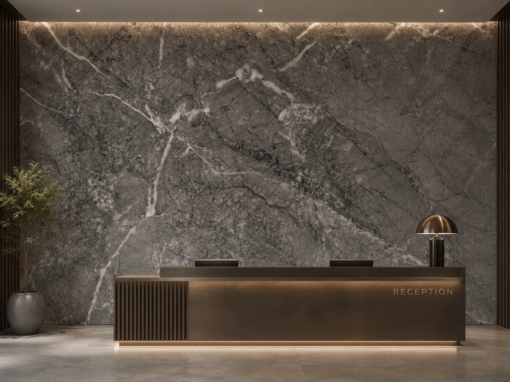Stone-Look Wall Protection Panel Interior Applications