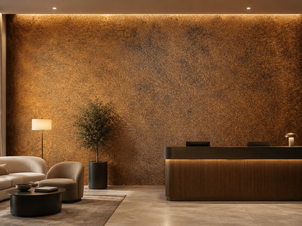 Metal-Look Wall Protection Panel Interior Applications