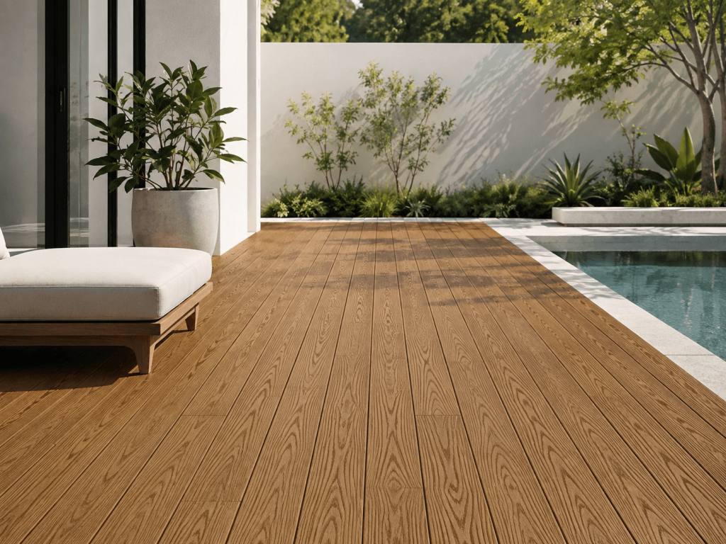 140-25 Solid Decking with 3D Embossed Wood Grain