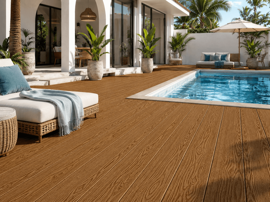 140-25 Solid Decking with 3D Embossed Wood Grain