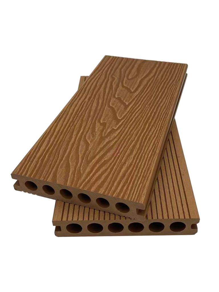 140-25 Type A Round-Hole Decking with 3D Embossed Wood Grain