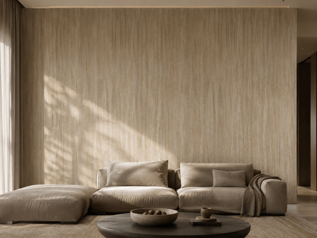 Travertine Texture Flexible Stone Interior Applications